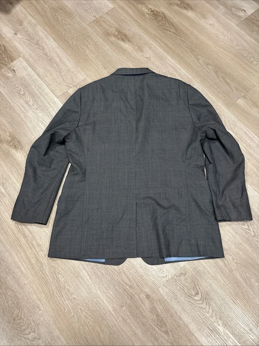 J. Hilburn Blazer Mens 47L Gray Wool Vitale Barberis Canonico Glen Check Jacket